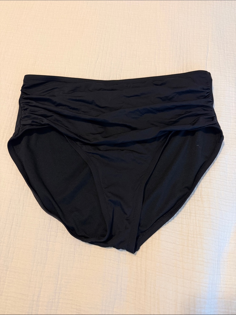 Kona Sol Black High Waisted Swim Bottoms
